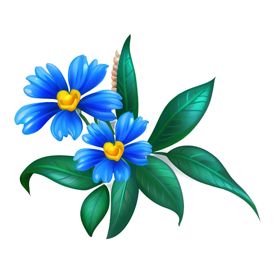 Blue Flower Clipart Png Yxw43 PNG image