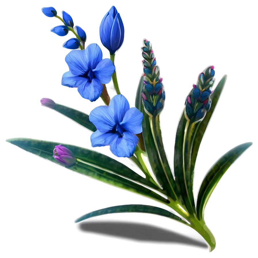 Blue Flower Closeup Png Gxd46 PNG image