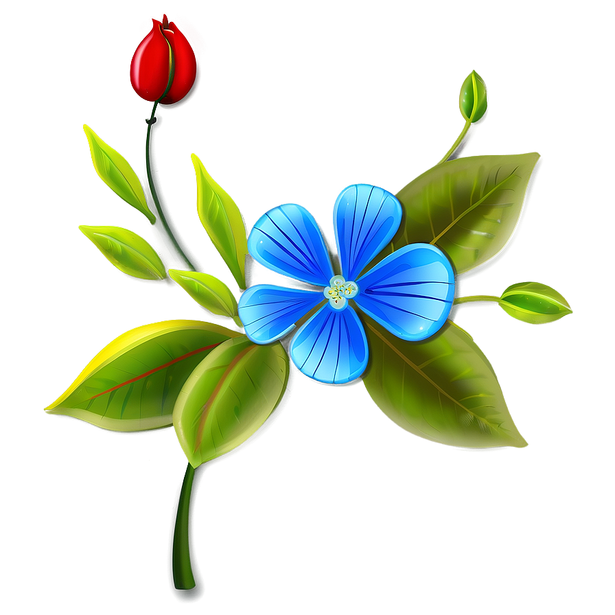 Blue Flower Craft Png Bee PNG image