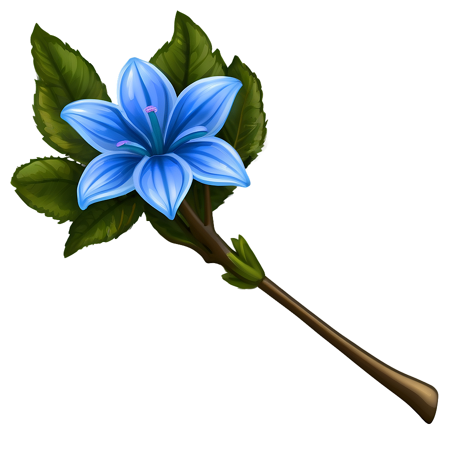 Blue Flower Detail Png 05242024 PNG image