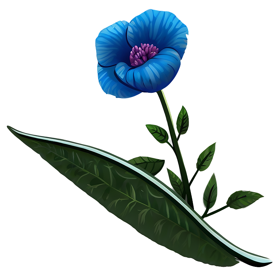 Blue Flower Drawing Png 91 PNG image