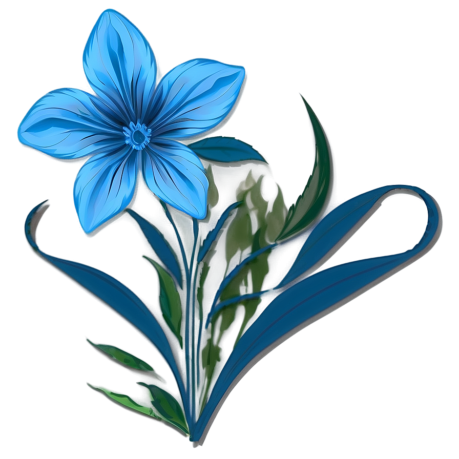 Blue Flower Graphic Png Pwc27 PNG image