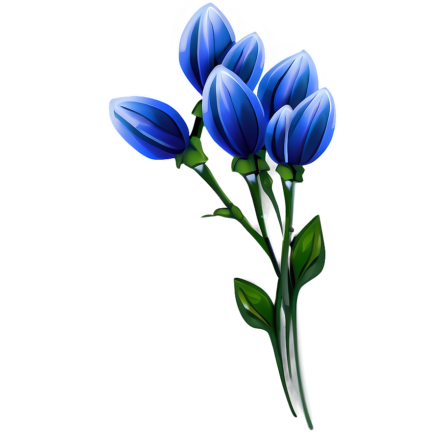 Blue Flower Illustration Png 05242024 PNG image