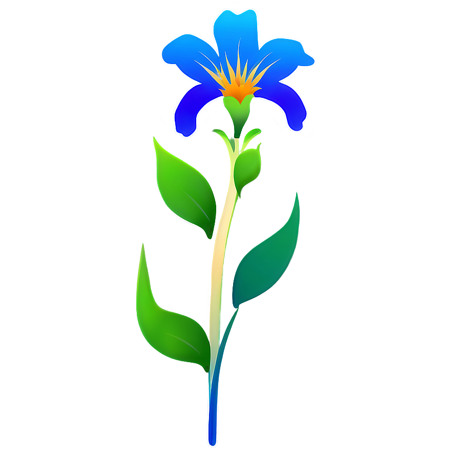 Blue Flower Silhouette Png 26 PNG image