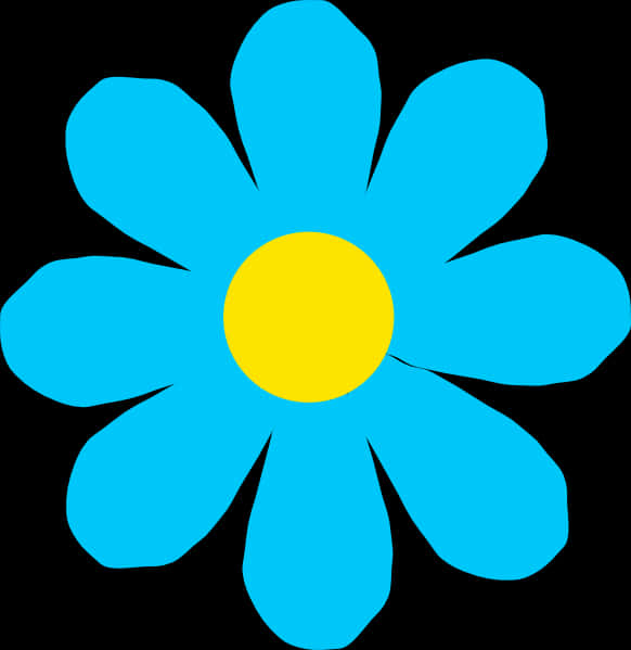 Blue Flower Simple Illustration PNG image