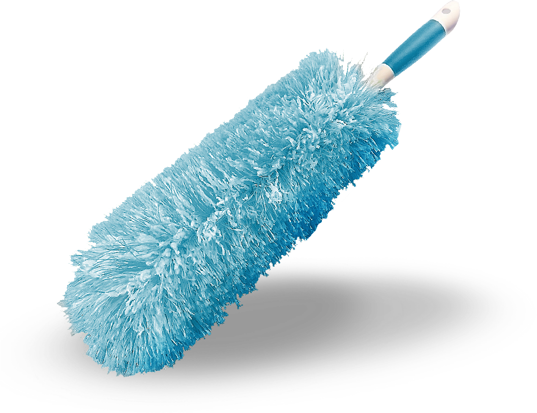 Blue Fluffy Duster Tool PNG image