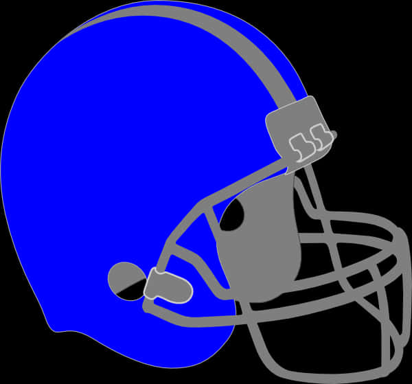 Blue Football Helmet Vector PNG image