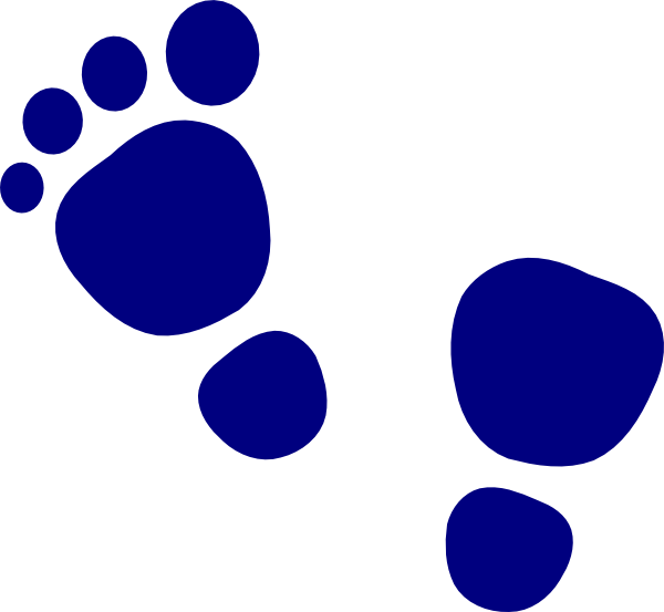 Blue Footprint Graphic PNG image