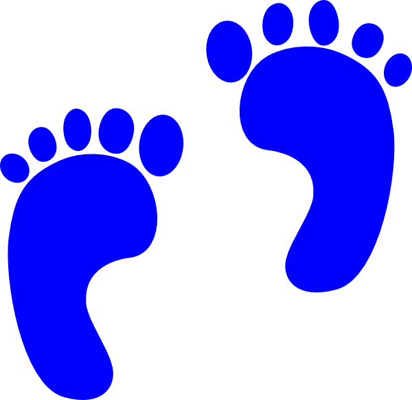 Blue Footprint Graphic PNG image