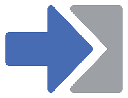 Blue Forward Arrow Icon PNG image