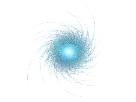 Blue Fractal Energy Swarm PNG image