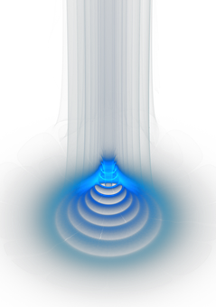 Blue Fractal Vortex Light PNG image