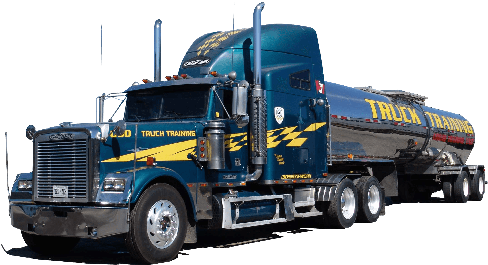 Blue Freightliner Semi Truck Training Vehicle PNG image