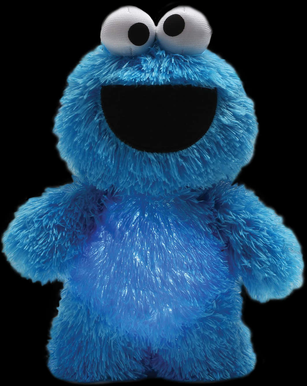 Blue Furry Muppet Character PNG image