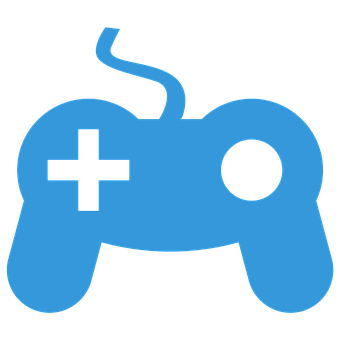 Blue Game Controller Icon PNG image