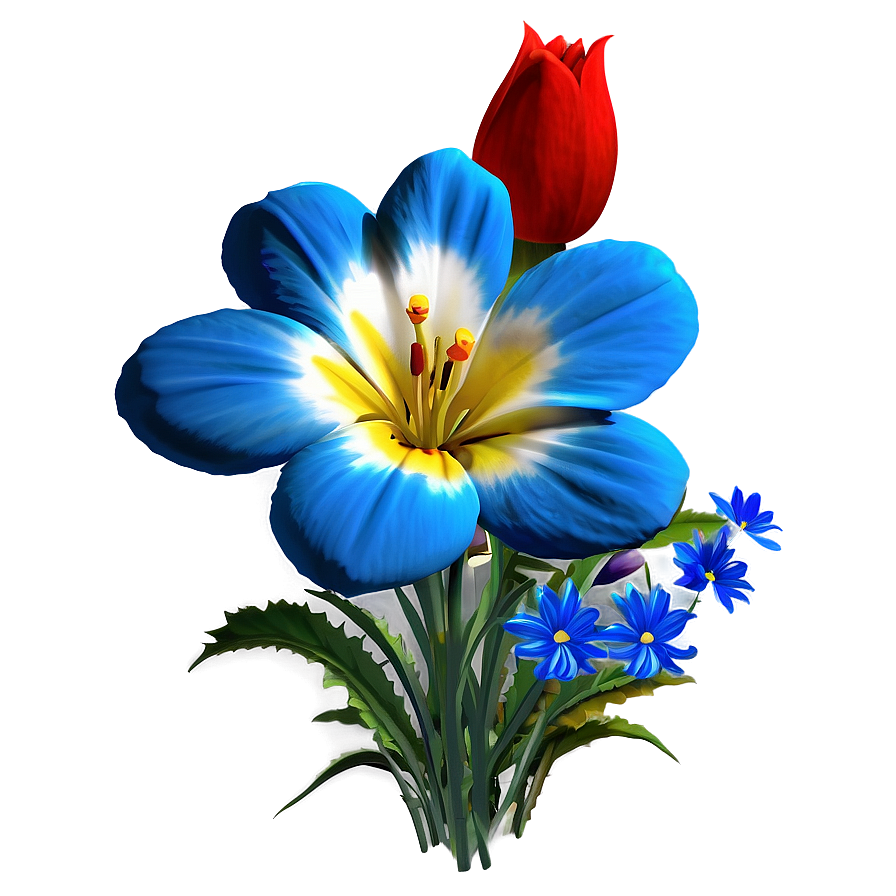 Blue Garden Flower Png 05242024 PNG image