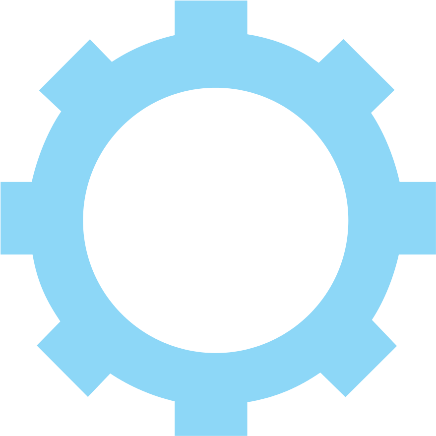 Blue Gear Icon PNG image