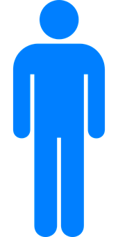 Blue Generic Man Symbol PNG image