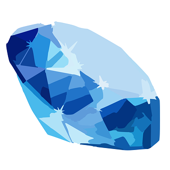 Blue Geometric Diamond Illustration PNG image
