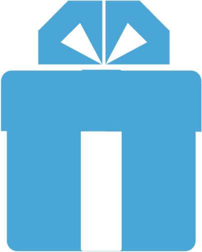 Blue Gift Icon Graphic PNG image