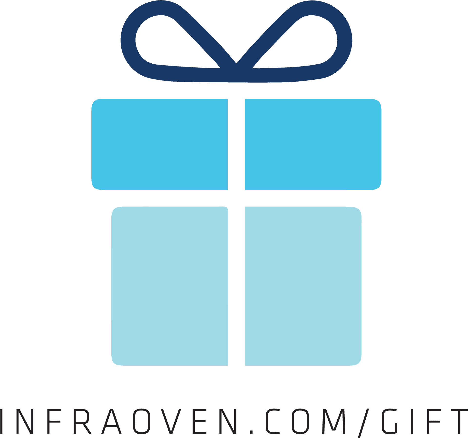 Blue Gift Iconwith U R L PNG image