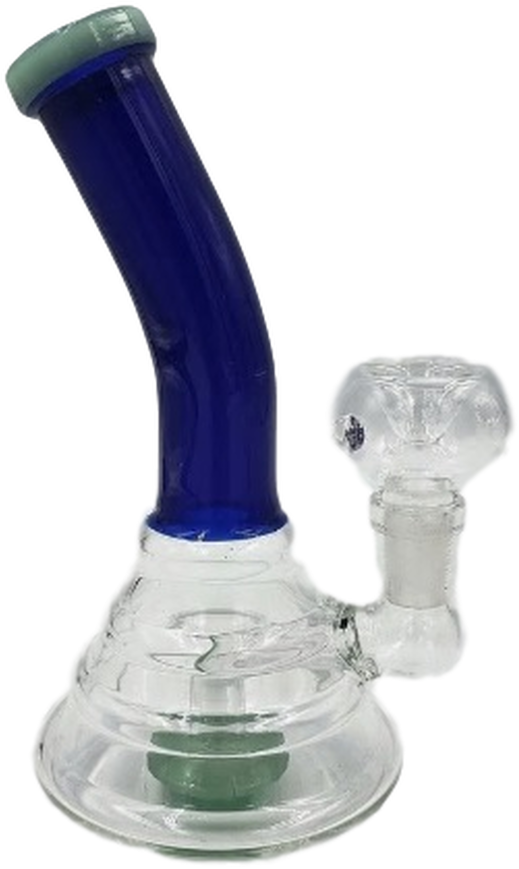 Blue Glass Bong PNG image