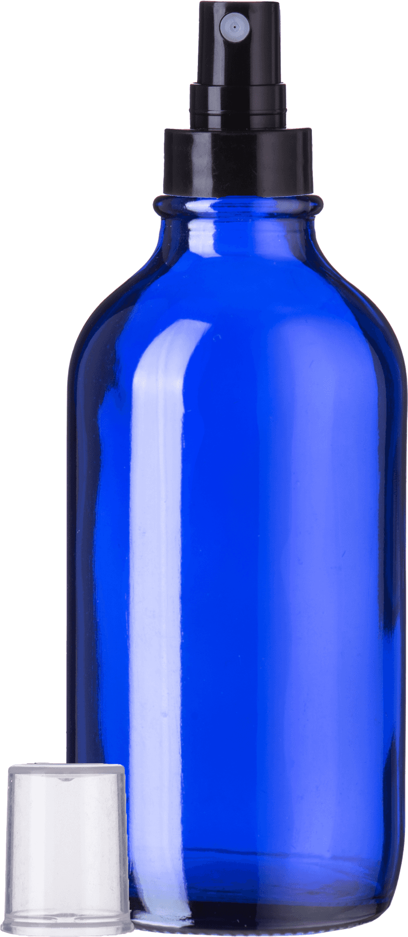 Blue Glass Spray Bottle PNG image