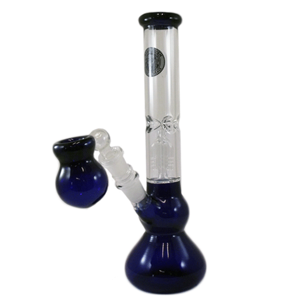 Blue Glass Water Pipe PNG image