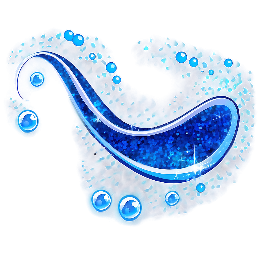 Blue Glitter Waves Png 86 PNG image