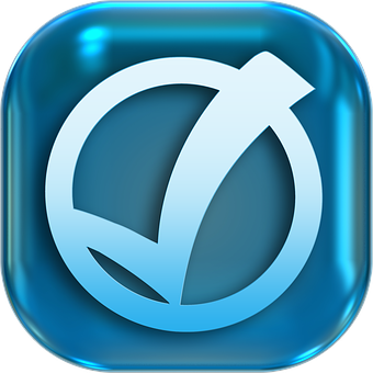 Blue Glossy App Icon PNG image