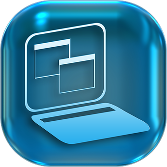 Blue Glossy Overlap Icon PNG image