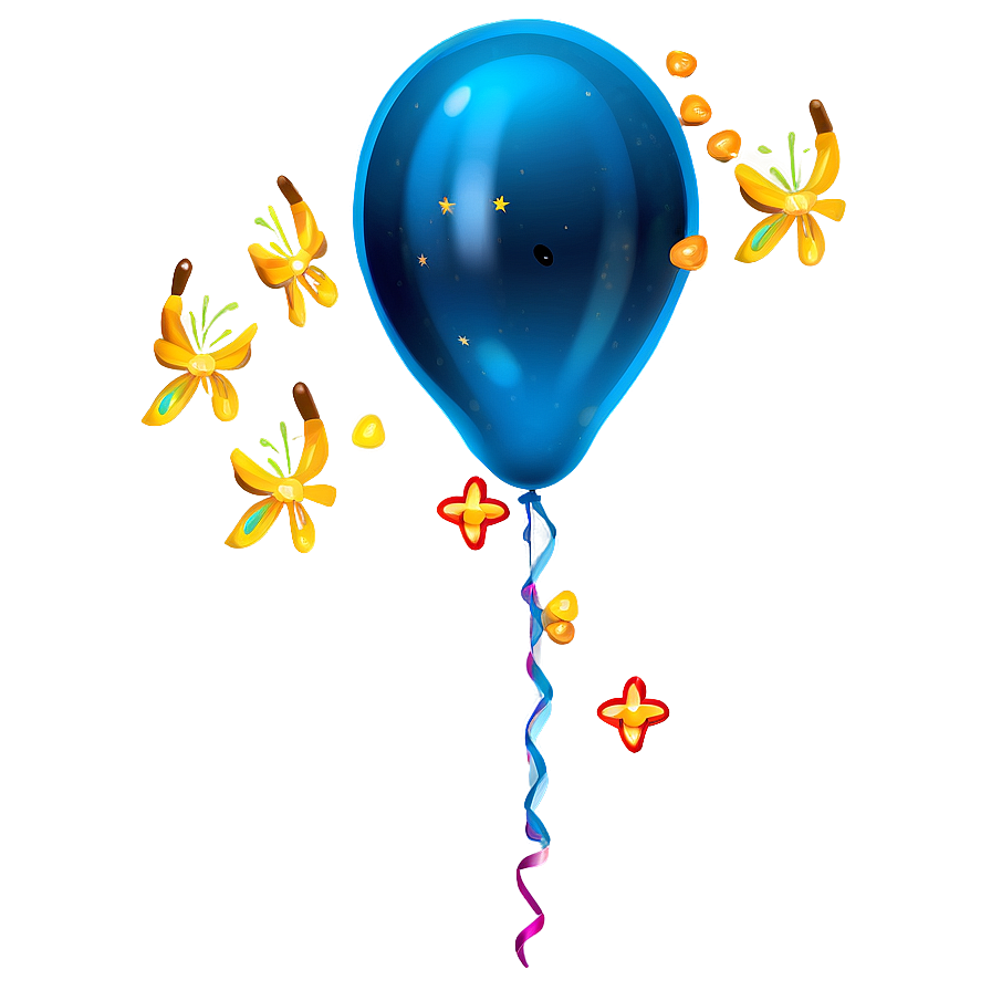 Blue Glow Balloon Png 06122024 PNG image