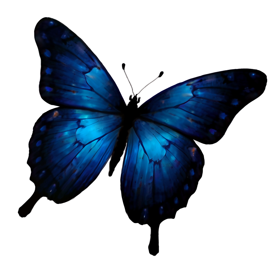 Blue Glow Butterfly Png 62 PNG image