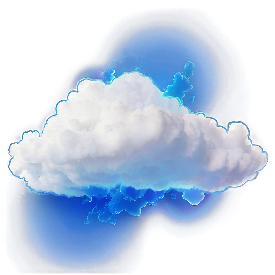 Blue Glow Cloud Png 06122024 PNG image