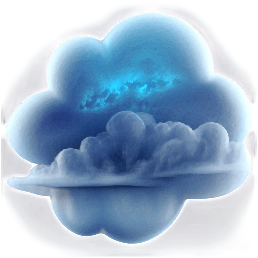 Blue Glow Cloud Png 06122024 PNG image