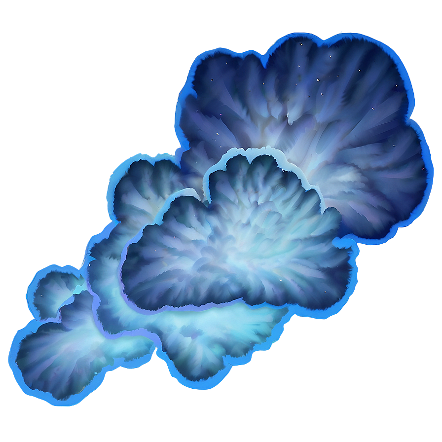 Blue Glow Cloud Png Jug PNG image