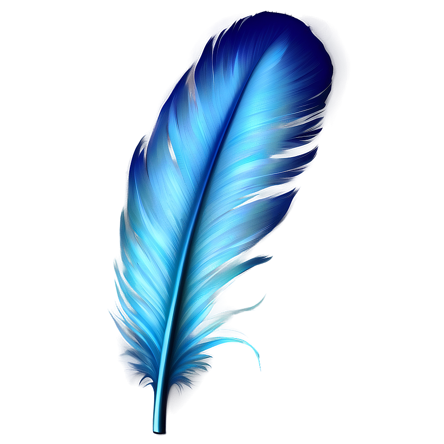 Blue Glow Feather Png 33 PNG image