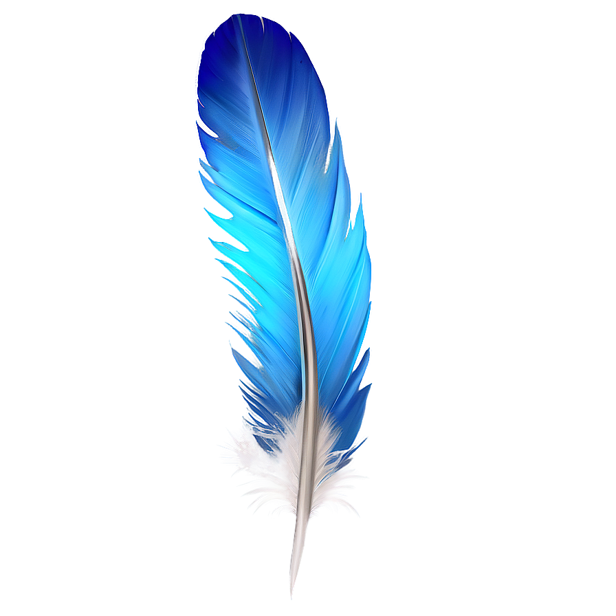 Blue Glow Feather Png 41 PNG image