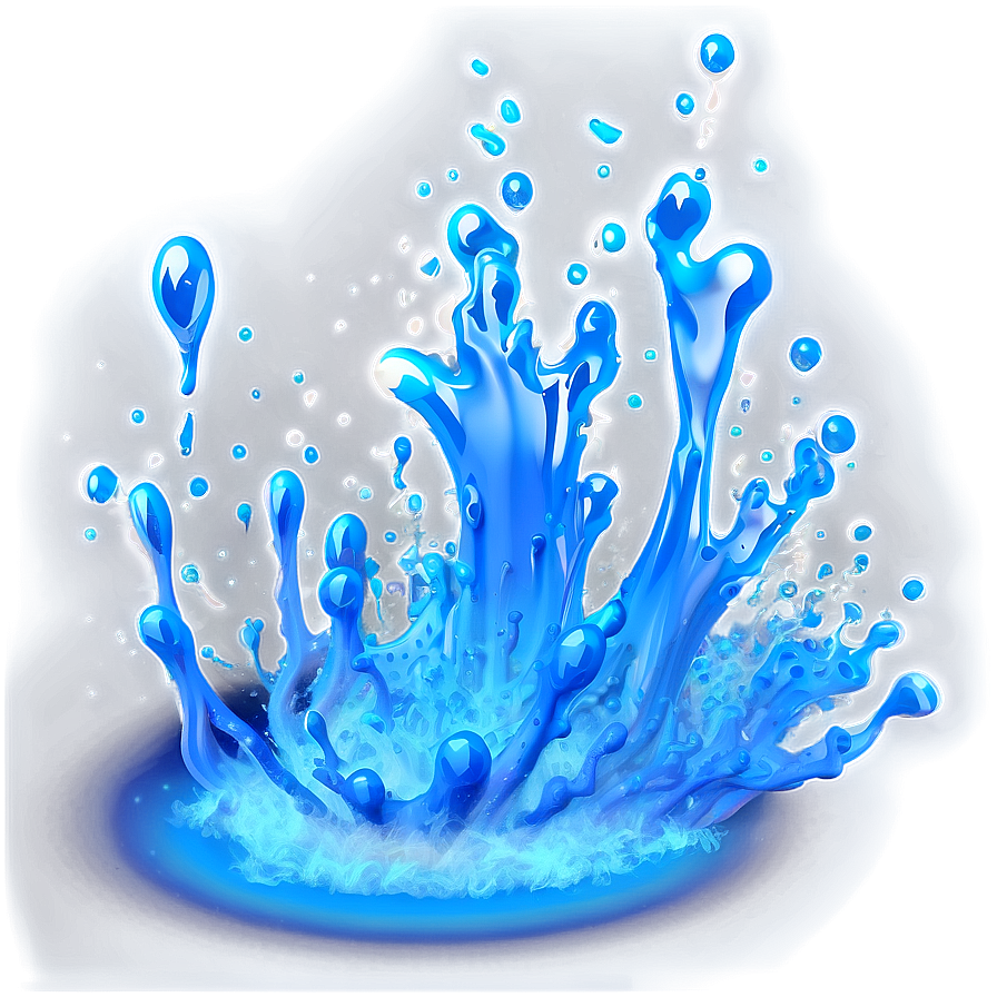 Blue Glow Splash Png 06122024 PNG image