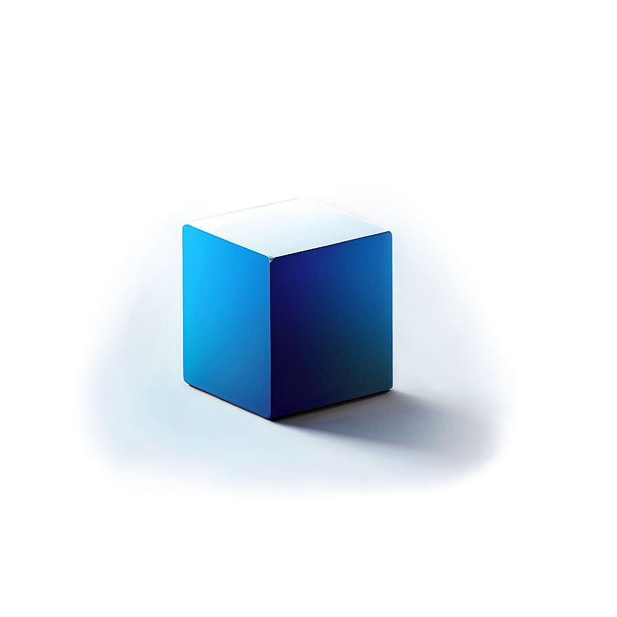 Blue Gradient Cube Png 06202024 PNG image