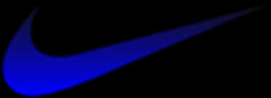 Blue Gradient Nike Swoosh PNG image