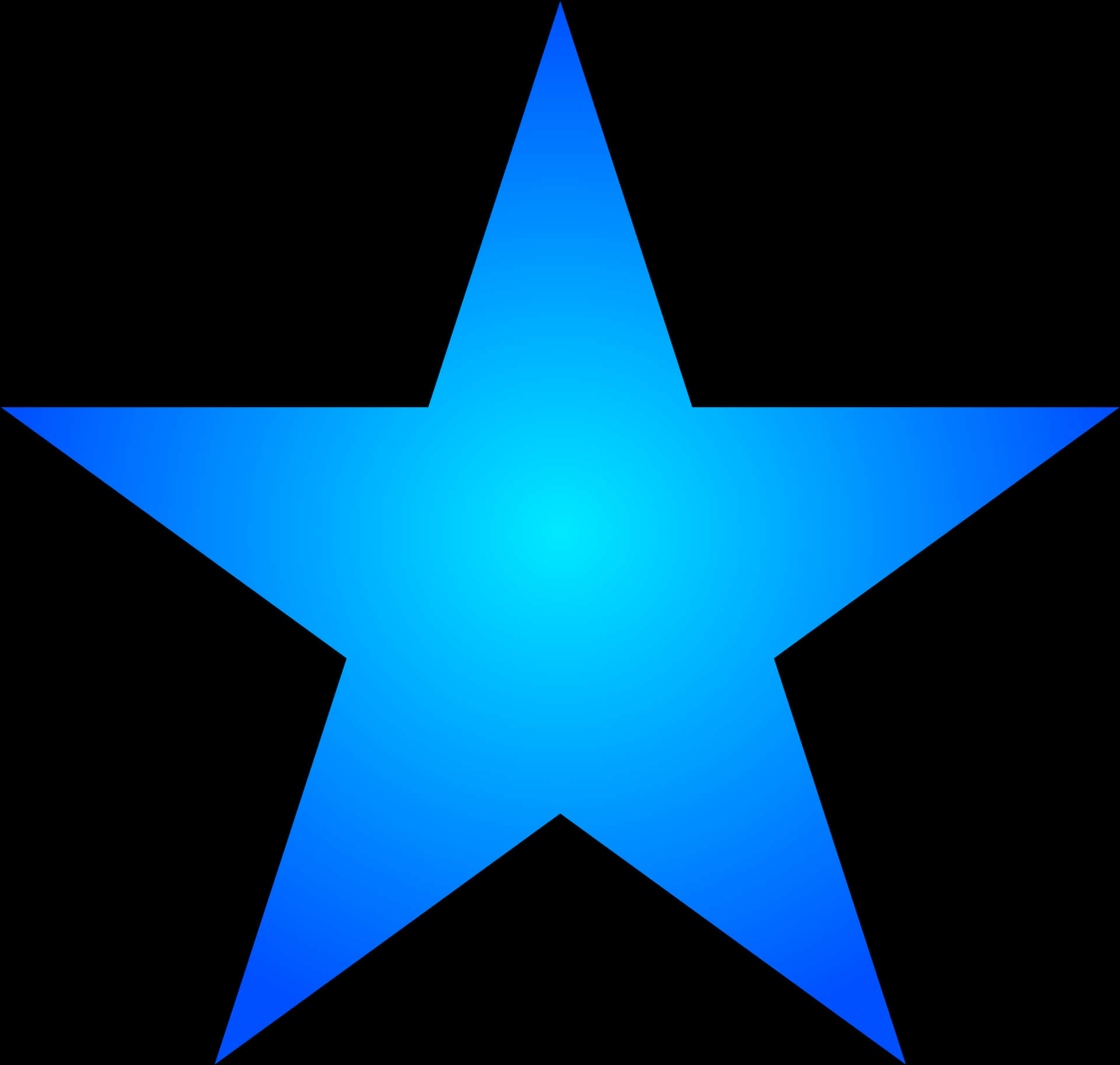 Blue Gradient Star Graphic PNG image