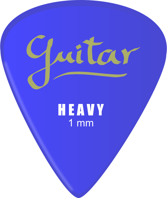 Blue Guitar Pick Heavy1mm PNG image