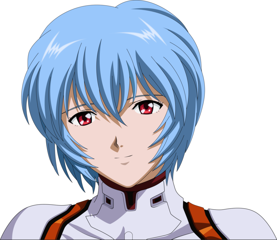 Blue Haired Anime Character PNG image