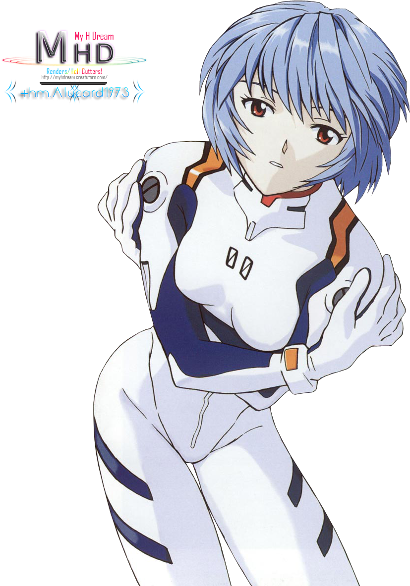 Blue Haired Anime Characterin White Suit PNG image