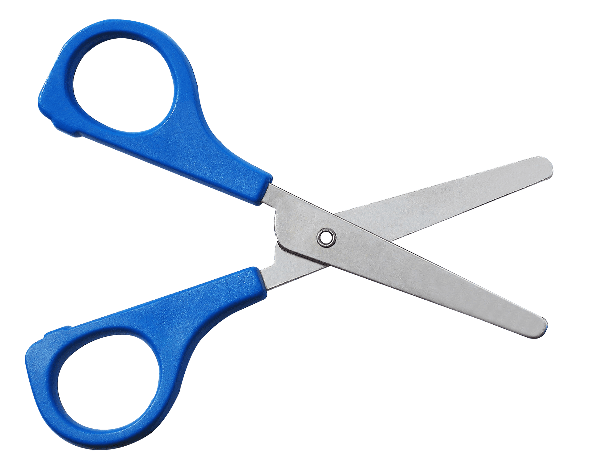 Blue Handled Scissors Open PNG image