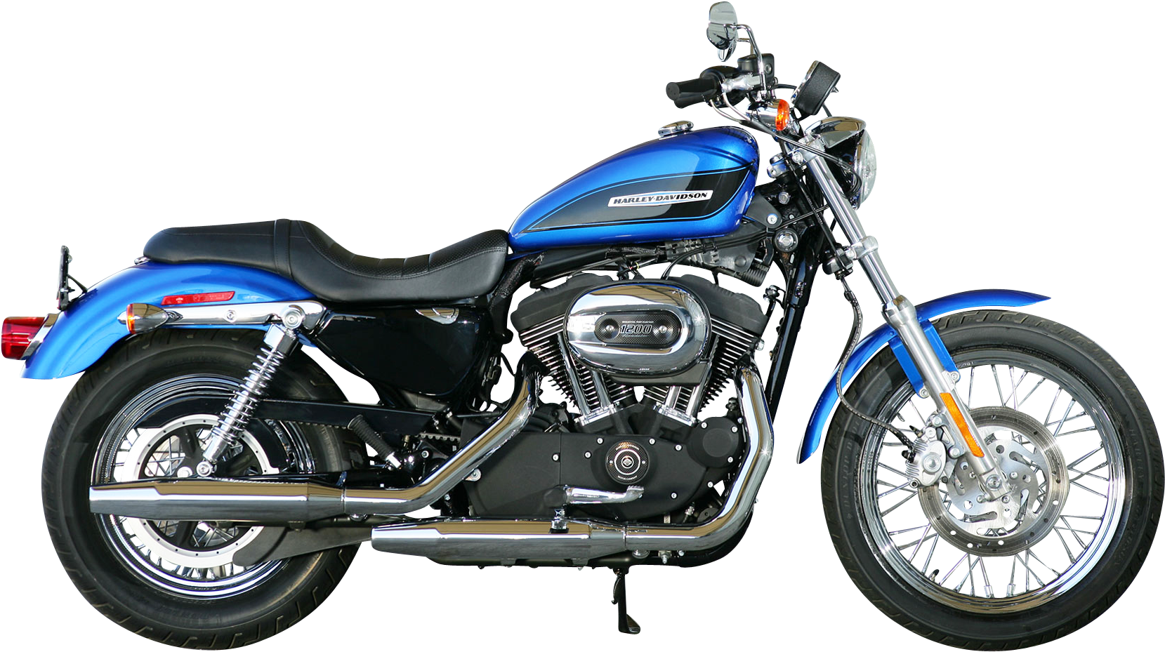 Blue Harley Davidson Motorcycle PNG image