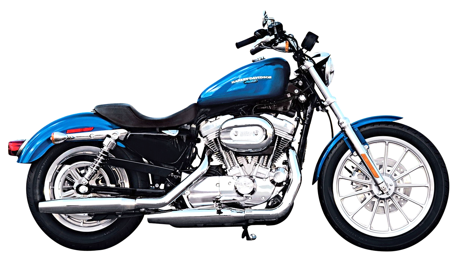 Blue Harley Davidson Motorcycle PNG image