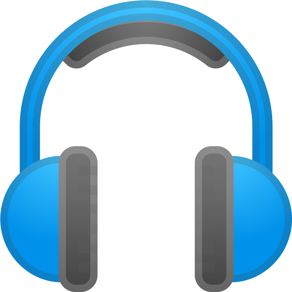 Blue Headphones Icon PNG image