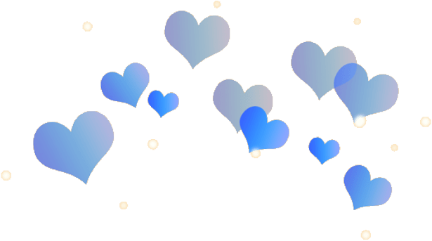 Blue Heart Filter Graphic PNG image